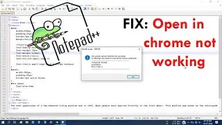 Notepad++ file not running in chrome | ShellExecute Error 2 | Hindi Tutorial