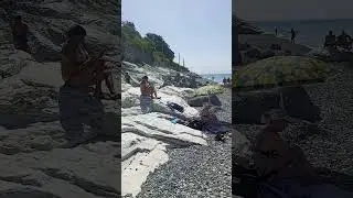 Белые скалы  Республика Абхазия #море #пляж