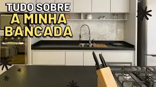 GRANITO PRETO SÃO GABRIEL ESCOVADO | TUDO SOBRE MINHA BANCADA DA COZINHA