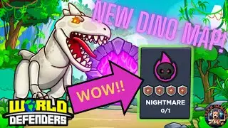 HOW???? NEW DINO MAP ON NIGHTMARE MODE!!! WORLD DEFENDERS ROBLOX