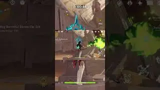 Exploding the barrels never gets old🙌 | #genshinimpact #f2p #explore #challenge #hoyoverse #dehya