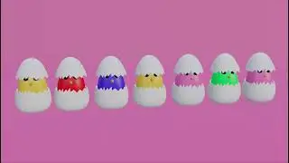 Cute birds in eggs dancing animation | Blender animation!