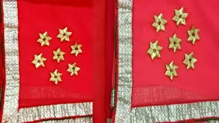 Gota flower | gota embroidery | hand embroidery flower | gota star flower