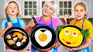 Reto De Cocina Yo vs Abuela | Guerra de Cocina por Vania Mania Kids