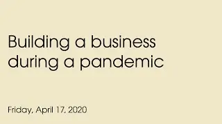 Running a small business during a pandemic