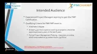 PMCHAMP PMP Coaching Program(Based on PMBOK GUIDE Fifth Edition)