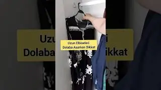Uzun Elbiseleri Asarken Deneyin 🤩👍Dolap Düzen fikirleri #keşfet #youtube #bestvideo #shorts #viral