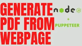 Convert Webpage to a PDF Using node js and Puppeteer