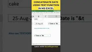 Concatenate Date using TEXT Function In MS Excel