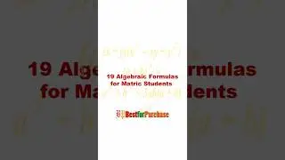 Important Algebraic Formulas for Matric Students