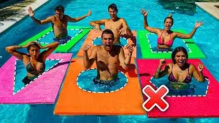 ÚLTIMO A ENCOSTAR NA FORMA GEOMÉTRICA GANHA 5000R$!! ( DESAFIO NA PISCINA ) [ REZENDE EVIL ]