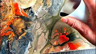 Fantastic MARBLE Effects in Acrylic Pouring - Extremely Fluid Paint!