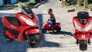BELAJAR NAIK MOTOR AKI PCX TERBARU ANAK.@marselinaofficial