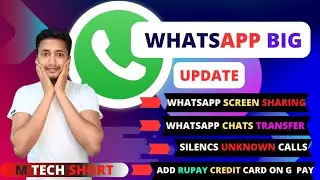 How to share your screen on whatsapp video call | Rupay credit card add to Gpay | Spam Call Block ☠️