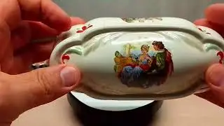 Шкатулка Влюбленная пара, фарфор, Прокопьевский Ф. З.