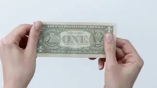 Holding Dollar Bill - Free Stock Footage 4K - Finance