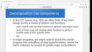 Modularity and abstraction in programming
