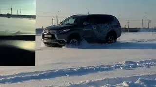 Новогодняя короткометражка, прорываемся через поля, Новый Pajero Sport