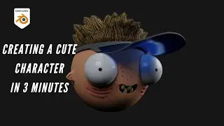 Sculpting a Cute Character In Blender - Sculpting Timelaspe