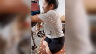 Clever Amputee Girl Wheelchair Transfer | DAK Amputee Lady