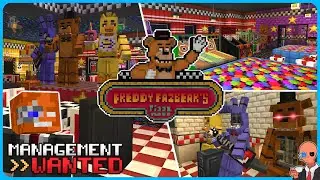 I built my own custom FNAF map in Minecraft with mods (Management Wanted)