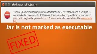 jar is not marked as executable (java) how to mark as executable ubuntu jar executable bit warning