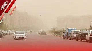 رياح عاصفية وغبار كثيف يغطي السماء ويحجب الرؤية بشوارع مراكش
