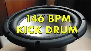 146 BPM Kick Drum Metronome, 146BPM Bass Drum Thump, 4 on the Floor Kick, 146 Beats Per Minute Bombo