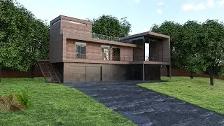Sketchup Vray 4 ile Villa Render Dersi : 2 - 3