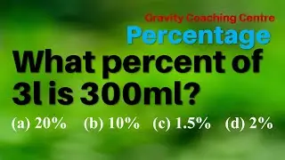 What percent of 3l is 300 ml ?
