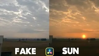 Davinci Resolve VFX techniques | Davinci Resolve cinematic effects | Fake Sun 