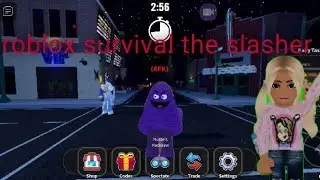 today im just playing roblox survival the slasher