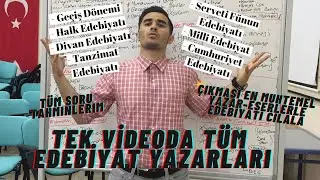 E3-) TEK VİDEODA TÜM EDEBİYAT YAZARLARI | #yks