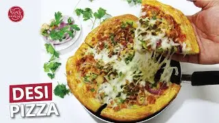 Desi Pizza - Tandoori Chicken Pizza - How to Make Desi Pizza at Home - Hinz Cooking