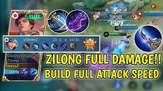 TERBARU!!! Offlaner Terbaik | Zilong Full Damage & Full Attack Speed - MLBB