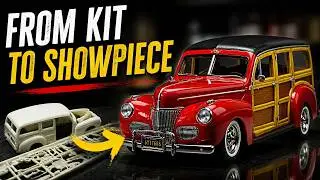 🚗🖌️ Building 1941 Ford Custom Woody | Step by Step model kit