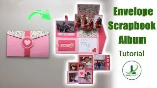 Scrapbook album | Hướng dẫn làm scrapbook mini kiểu bì thư màu hồng