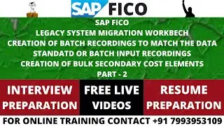 SAP FICO, LSMW BATCH INPUT RECORDINGS, CREATION OF BULK SECONDARY COST ELEMETS