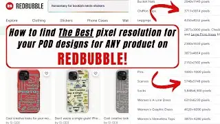 How to find the pixel resolution required for all Redbubble print-on-demand product designs