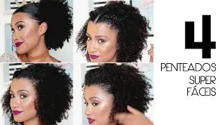 QUATRO PENTEADOS PARA CABELO CRESPO