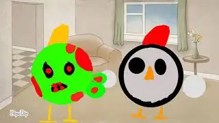 зомби апокалипсис в чикен Ган (анимация)