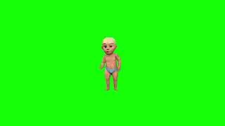 Baby Ipin Funny Dance Green Screen