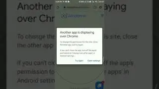 Another app is displaying over chrome problem fixed!
