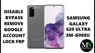 Disable Bypass Remove Google Account Lock FRP on Samsung Galaxy S20 Ultra 5G!