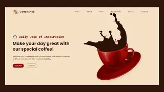 ☕ Create A Responsive Coffee Shop Website | HTML, CSS & JavaScript Tutorial