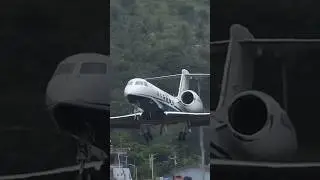 Gulfstream G450 Departure from Dominica 🇩🇲 Douglas Charles Airport #aviation  #gulfstream #takeoff