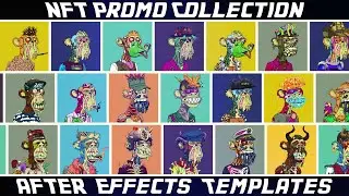 NFT Promo Collection | 2D Collectible Cards | Top 20 After Effects Templates