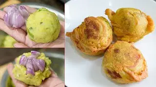 रेसीपी पाहताच तोंडाला पाणी सुटेल येवढा चवीला भन्नाट आहे कांदा वडा | Kanda Vada Recipe | Onion Vada