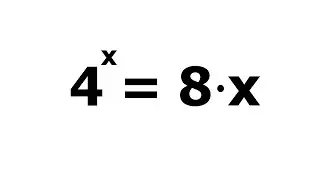 Solving an exponential equation in a non-standard way.