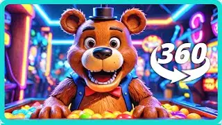 Freddy Fazbear Takes Over Whack A Mole in 360 Degrees FNAF Chaos!